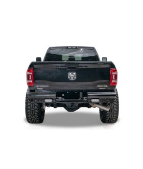 Fab Fours DR19-T4450-1 Black Steel Rear Bumper