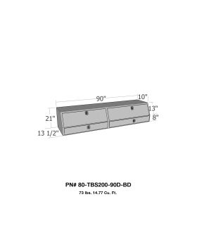 Westin 80-TBS200-90D-BD Brute Contractor TopSider Tool Box