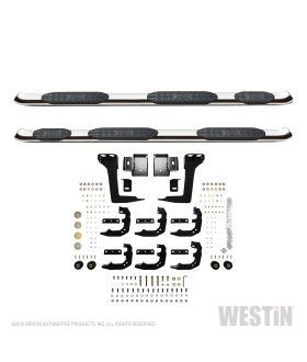 Westin 21-534730 PRO TRAXX 5 Oval Nerf Step Bars Wheel-To-Wheel