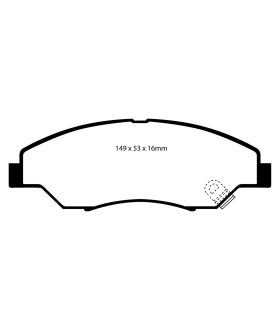 EBC Brakes DP61404 EBC 6000 Series Greenstuff Truck/SUV Brakes Disc Pads
