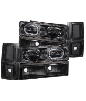 Anzo USA 111102 Crystal Headlight Set w/Halo