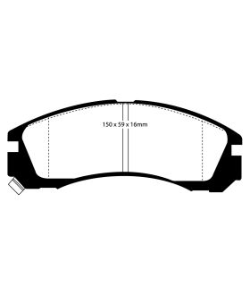 EBC Brakes DP7954 EBC 7000 Series Greenstuff Low Dust Truck/SUV Brake Pads