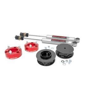 Rough Country 76530RED 3 Inch Lift Kit | Red Spacers | Toyota 4Runner (03-09)/FJ Cruiser (07-14)