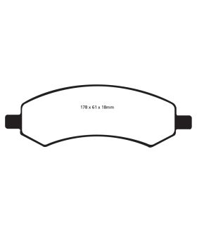 EBC Brakes DP61738 EBC 6000 Series Greenstuff Truck/SUV Brakes Disc Pads