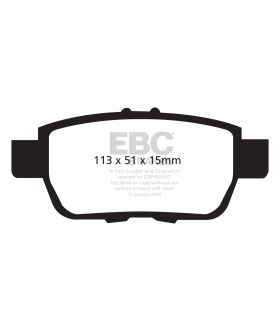 EBC Brakes DP61754 EBC 6000 Series Greenstuff Truck/SUV Brakes Disc Pads