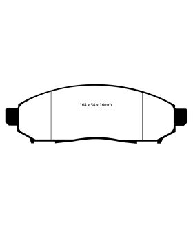 EBC Brakes DP61747 EBC 6000 Series Greenstuff Truck/SUV Brakes Disc Pads