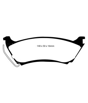 EBC Brakes DP61233 EBC 6000 Series Greenstuff Truck/SUV Brakes Disc Pads