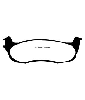 EBC Brakes DP61633 EBC 6000 Series Greenstuff Truck/SUV Brakes Disc Pads