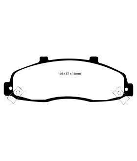 EBC Brakes DP71259 EBC 7000 Series Greenstuff Low Dust Truck/SUV Brake Pads