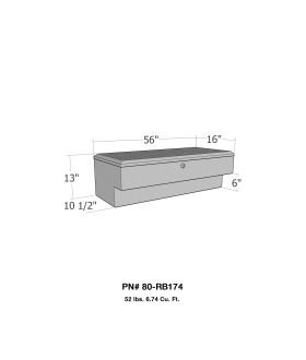 Westin 80-RB174 Brute LoSider Side Rail Tool Box