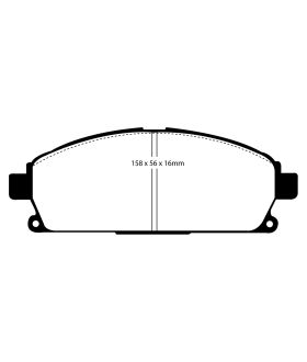 EBC Brakes DP61247 EBC 6000 Series Greenstuff Truck/SUV Brakes Disc Pads