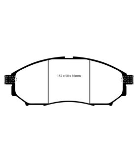 EBC Brakes DP71671 EBC 7000 Series Greenstuff Low Dust Truck/SUV Brake Pads
