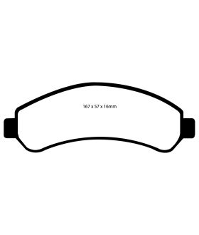 EBC Brakes DP61256 EBC 6000 Series Greenstuff Truck/SUV Brakes Disc Pads