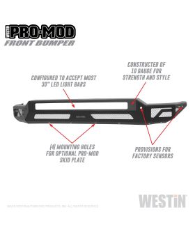 Westin 58-41225 Pro-Mod Front Bumper