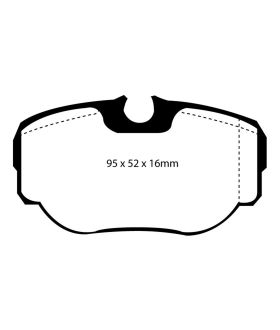 EBC Brakes DP61038 EBC 6000 Series Greenstuff Truck/SUV Brakes Disc Pads