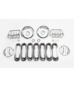 Rugged Ridge 12496.11 Euro Guard Kit Head/Side/Tail Light Guard