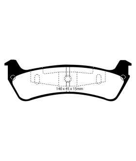 EBC Brakes DP61201 EBC 6000 Series Greenstuff Truck/SUV Brakes Disc Pads