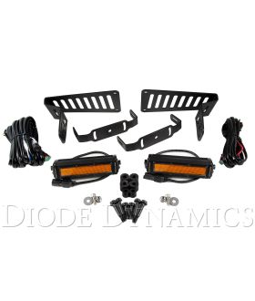 Diode Dynamics Jeep 2018-2019 SS6 Cowl LED Kit Amber Flood DD6095
