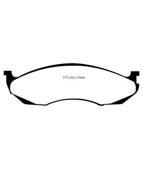 EBC Brakes DP71022 EBC 7000 Series Greenstuff Low Dust Truck/SUV Brake Pads