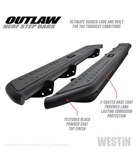 Westin 58-54085 Outlaw Nerf Step Bars
