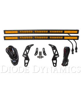 Diode Dynamics Jeep 2018 SS30 Bumper LED Kit Amber Combo Dual DD6088