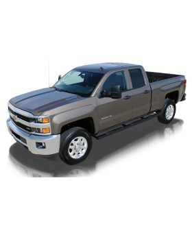 Raptor 0401-0016MB Powdercoat Steel Black Magnum Oval Step Tubes Wheel To Wheel