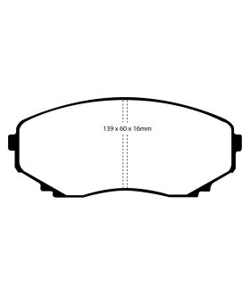 EBC Brakes DP61121 EBC 6000 Series Greenstuff Truck/SUV Brakes Disc Pads