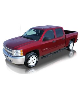 Raptor 1001-0125B Powdercoat Steel Black Magnum Oval Step Tubes Wheel To Wheel