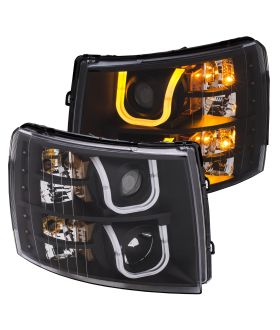 Anzo USA 111384 Projector Headlight Set w/U-Bar Switchback