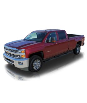 Raptor 1001-0024MB Powdercoat Steel Black Magnum Oval Step Tubes Wheel To Wheel