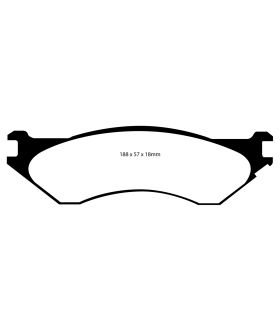 EBC Brakes DP61729 EBC 6000 Series Greenstuff Truck/SUV Brakes Disc Pads