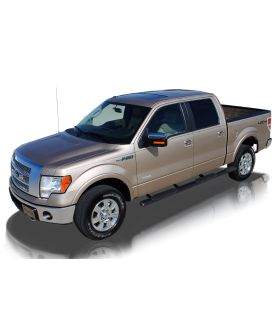 Raptor 1003-0149B Powdercoat Steel Black Magnum Oval Step Tubes Wheel To Wheel