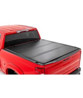 Rough Country Hard Tri-Fold Flip Up Bed Cover Chevy/GMC Sierra 1500 (19-25)/Silverado 1500 (19-25) - 6 ft Bed